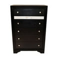 thumbnail image 6 of Traditional Style Bedroom 5 Pc In Black For Queen - Wood Bed With Storage, Dresser, Simple Mirror & 5 Chest Furniture Mirror, And Nightstand, 6 of 6