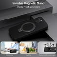 thumbnail image 4 of for iPhone 13 Case Liquid Silicone Magsafe Magnetic Stand with Screen Protector Full Protection Slim Shockproof Protective Case Cover 6.1 Inch - Black, 4 of 11