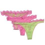 Lace-Trim Thongs, 2-Pack