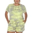 thumbnail image 5 of White Mark Women's Plus Size 2 Piece Top & Shorts Lounge Set, 5 of 6