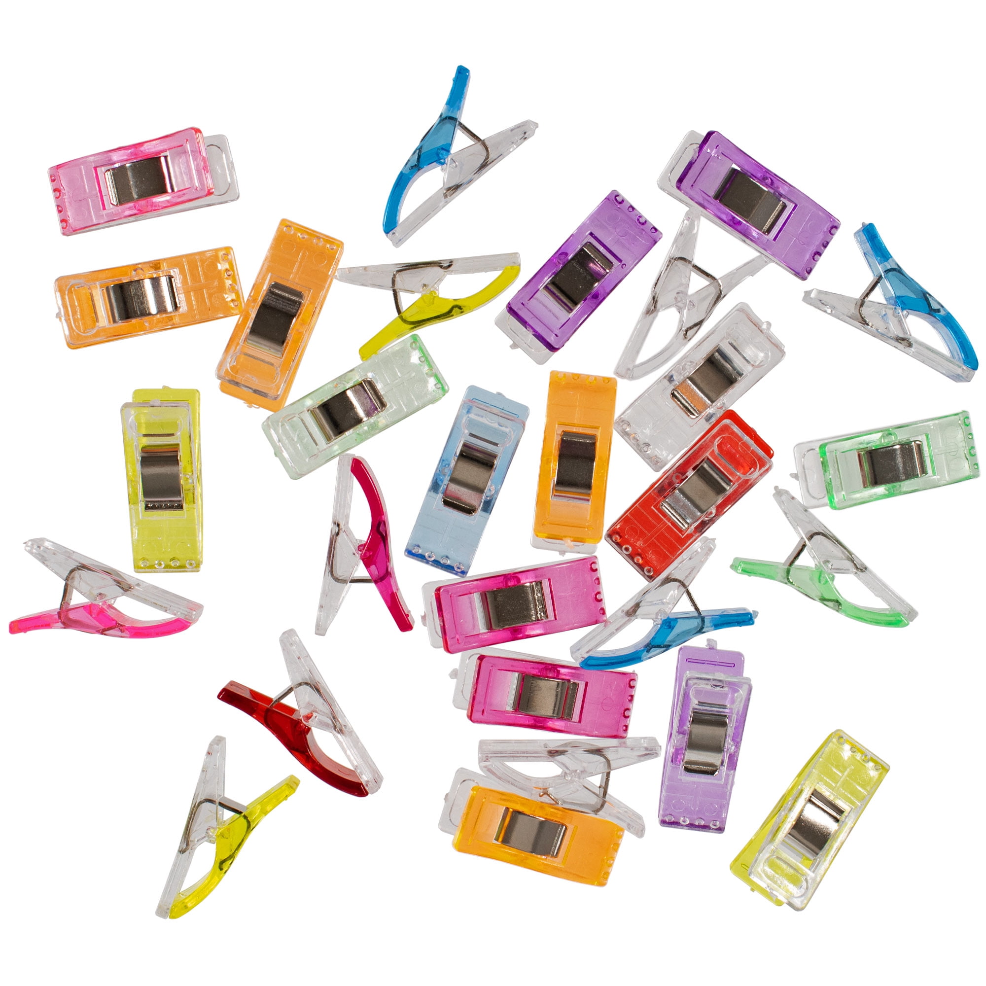 Craft County 100 Piece Pack Multicolor Sewing Clips - 100 Clips in Each Pack - Rainbow Colors - All-Purpose Clips