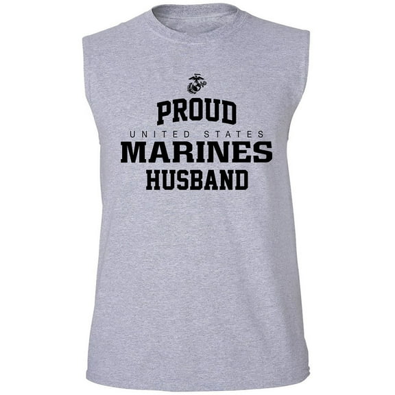Proud Marines HUSBAND Adult Sleeveless Tee