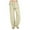 Beige, variant on Tauxra Linen Blend Pants for Women, Solid Color Wide Leg Trousers with Drawstring Waist and Fake Buttons, Loose Fit Casual Long Pants
