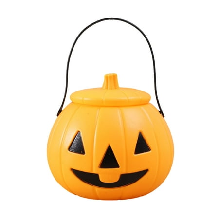 

JANGSLNG Glowing Pumpkin Lamp with Lid Portable Perfect Halloween Party Prop Children s Gift Halloween Light
