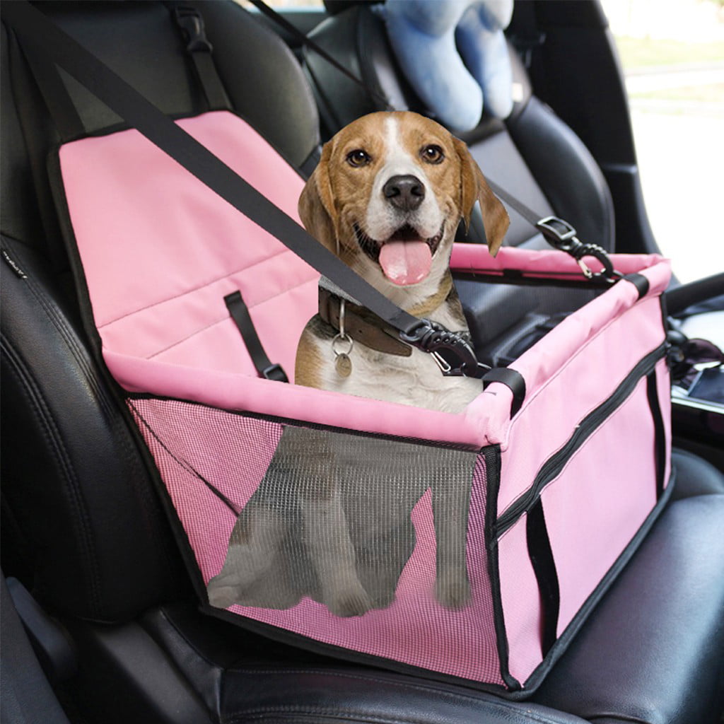 Collapsible Pet Booster Car Seat for Vehicles Dog Booster Seat Gray 16.1 12.6 10.6 inches Adjustable Straps Fit Most Cars Dog Car Seats for Small Dogs 