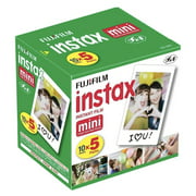 Fujifilm Instax Mini Instant Film, 10 Sheets x 5 Pack (Total 50 Shoots)