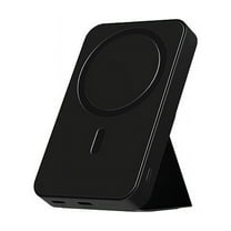 JINGYANG Mmag safe. charger portable for iphone, 5000mAh 20W PD Mini Foldable Mag-Safe Battery Pack with Wireless Portable Charger Phone Stand and USB-C for iPhone 14/13/12 Series (Black)