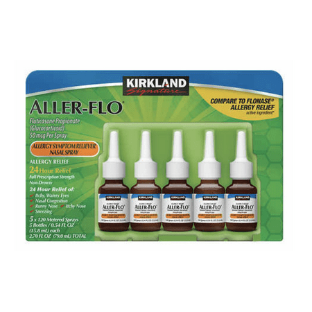 Kirkland Signature Aller-Flo 50mcg. Allergy Spray, 5 Bottles