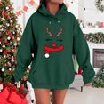 thumbnail image 6 of XIAOCHA Christmas Reindeer Hoodies for Couples Loose Hooded Sweatshirt Festive Warm Casual Hoodie, 6 of 6