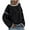 Black, variant on ChaoHeng Statement Sleeve Women's Sweaters Fall Dressy,Women's Plus-Size Loose Solid Color V-Neck Pullover Sweater(Khaki,S)