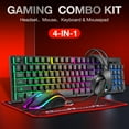 thumbnail image 3 of 4 in 1 Gaming Combo Set, Gaming Keyboard and Mouse and Mouse pad and Gaming Headset Wired LED RGB Backlit, 3 of 12