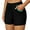 Black&Turquoise, variant on Charmo Swim Shorts for Women Swimwear High Waisted Swim Bottom Hidden Pockets Board Shorts