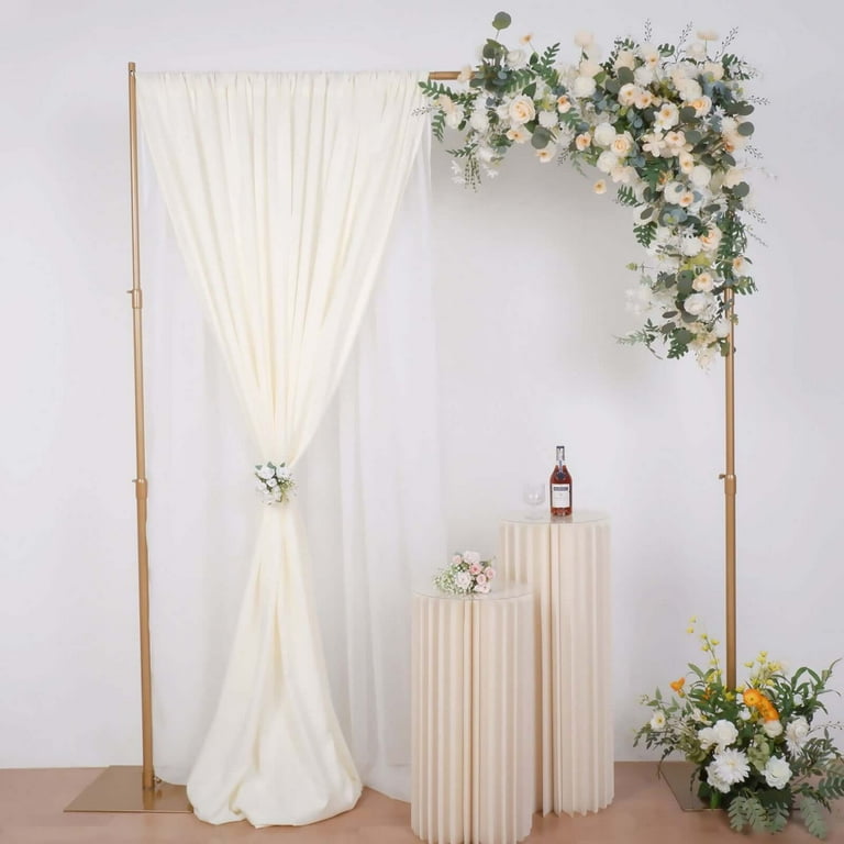 Efavormart 10ft Gold Metal DIY Adjustable Heavy Duty Backdrop