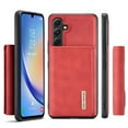 thumbnail image 2 of SaniMore Case for Samsung Galaxy A34 5G 6.6" 2023, PU Leather Case Soft TPU Inner Detachable Magnetic Folding Wallet Card Slots Kickstand Anti-drop Shockproof 360°Protection Cover, Red, 2 of 11