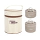 thumbnail image 1 of 304 Stainless Steel Insulated Lunch Box Leakproof Portable Round Lunch Box with Lid and Cooler Bag Dark Coffee Color 2 Pcs, 1 of 4