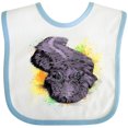 thumbnail image 3 of Inktastic Colorful Lurking Gator Boys or Girls Baby Bib, 3 of 4