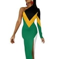 thumbnail image 4 of South Africa Flag Half Dleeve Split Dress dress for woman summer clothes Woman clothing, 4 of 7