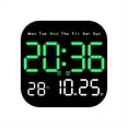 thumbnail image 1 of Relojes de Pared Digitales Temperatura Fecha Semana VisualizacióN Reloj de Mesa ElectróNico 12/24H Reloj Despertador LED Montado en la Pared Control Remoto,E, 1 of 9