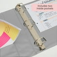 thumbnail image 7 of BAZIC 3 Ring Binder 3" View Binders Slant D Ring Grey, Hold 600 Sheets, 12-Count, 7 of 7