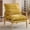 Yellow, variant on Ktaxon Chenille Accent Chair, Solid Wood Armrests Armchair, Metal Frame for Stability, Single Sofa with Comfortable Cushions and Lumbar Pillow Yellow