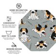thumbnail image 4 of Kll Octagon Drink Coasters Set Of 4,Pu Leather Absorbent Coasters Set Decorative Coffee Cup Coasters Housewarming Gift For Home Decor-Funny Beagle Active Dog, 4 of 9