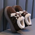 thumbnail image 5 of Otqutp Children Round Toe Shoes&nbsp;Fashion Big Kids Winter Water Proof Flat Keep Warm Snow Boots Non-Slip Comfortable Shoes for Children Girls(Brown,2.5-3 Years), 5 of 8