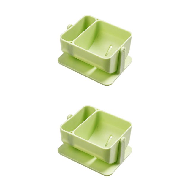 ZheElen Support d'Éponge de Maquillage Mural Porte-Soupape Autocollant Vert 2Set