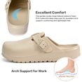 thumbnail image 3 of Ecetana Women Work Clogs Slip Resistant Shoes for Chef Nurse Garden Comfortable Slip-On Slide Sandals, 3 of 7