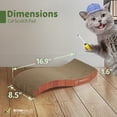 thumbnail image 4 of CAPHAUS Cat Scratcher Lounger, Reversible Scratcher, Durable & Long-Lasting, Large Cat Scratching Pad, Cat Scratching Board, Scratch Pad for Indoor Cats, Curved, Brown, 4 of 10