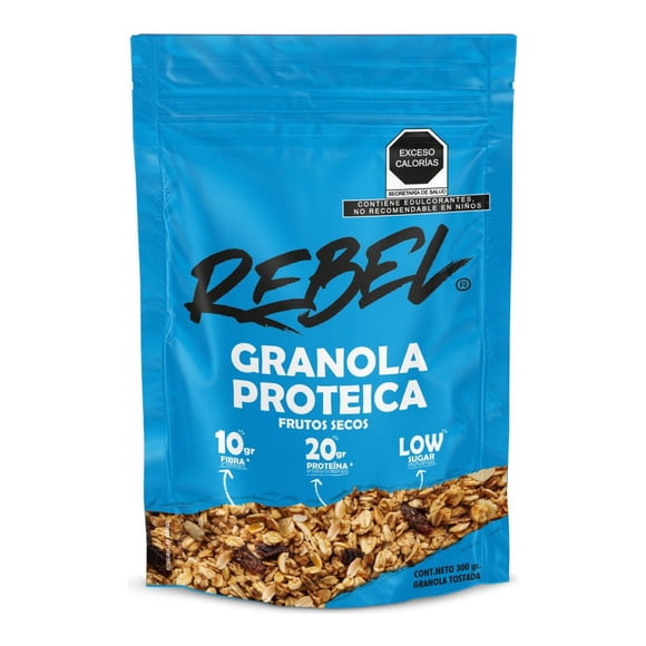Granola Proteica Frutos Secos Rebel - 300 g