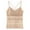 Beige, variant on Women Camisole Tops Sheer Lace Floral Bralette Wireless Padded Tank Top V Halter Thin Cami Lingerie Underwear Ladies Breathable Vest Tops Built in Bra