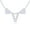 White, variant on M Initial Necklace for Women, Gold Hearts, Free 17" Cable Chain