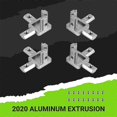 thumbnail image 4 of 4Pc 2020 Series 3 Way End Corner Bracket Connector for European Standard 6mm T Slot 20 x 20mm Alumin, 4 of 5
