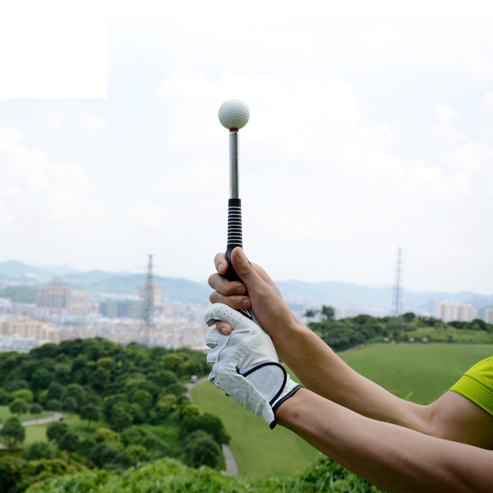 Riousery Golf Swing Grip Trainer Warm Up Training Aid Telescopic Club for Beginner (15-26 in / 38-67 cm)