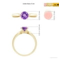 thumbnail image 4 of ANGARA Natural 0.8 Ct. Amethyst Solitaire Ring in 14K Yellow Gold for Women (Ring Size: 8), 4 of 8