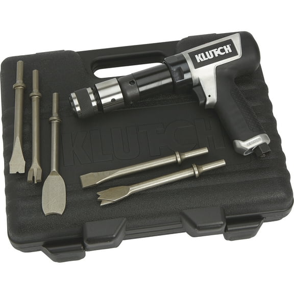 Klutch Heavy-Duty Air Hammer Kit, 6-Pc., 3in. Stroke, 2500 BPM