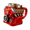 thumbnail image 2 of Taza de café con motor V6, reutilizable, regalo único de inauguración de casa, taza de café roja para cafetería, hogar, oficina, buffet, festivales, 2 of 7
