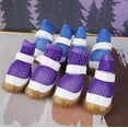 thumbnail image 2 of 2 Pairs Breathable Dog Boots For Small Dogs, Anti-Slip Paw Protector Shoes, Heat Resistant Puppy Booties For Hot Pavement Daily Walking. Purple, 2 of 6
