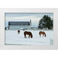thumbnail image 3 of Dana Styber 18x13 White Modern Wood Framed Wall Art Titled - Grazing the Snow, 3 of 5