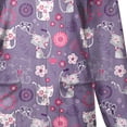 thumbnail image 4 of Awdenio Blouse d'Uniforme de Travail pour Femmes à Manches Longues Col Rond Imprimé, 4 of 4