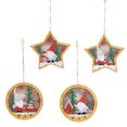 thumbnail image 1 of 4 piezas de madera de Navidad colgante de madera luz decoración árbol de Navidad colgante lámpara de madera lámpara de Navidad de madera JAMW Sencillez, 1 of 5