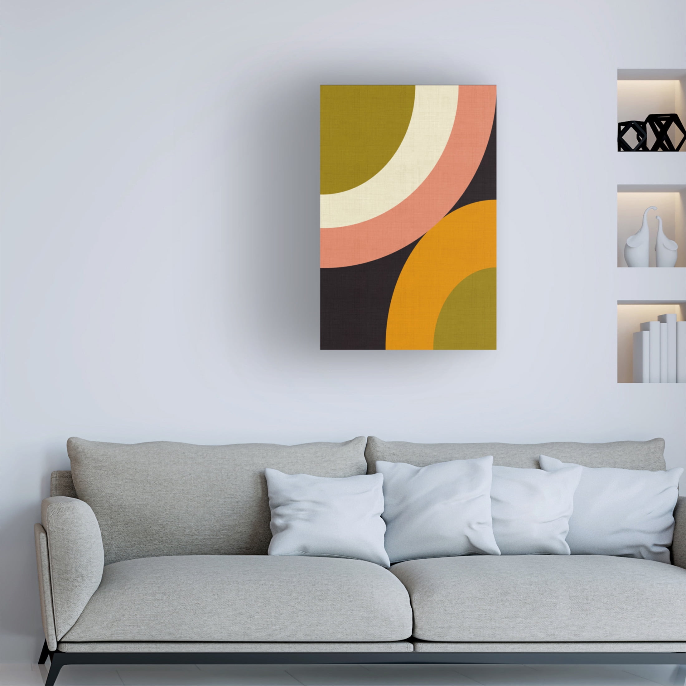 Trademark Fine Art Ana Rut Bre Geo Shapes Fall 21 Rounded Canvas Wall Art