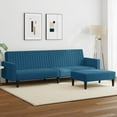 thumbnail image 1 of vidaXL Ensemble de Canapé 2 Pcs Velours Bleu, 1 of 6