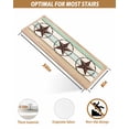 thumbnail image 4 of Stair Treads for Wooden Steps,Beige Sage Green Texas Star Peel and Stick Stair Treads with Reusable Adhesive,Vintage Stars Wooden Non Slip Indoor Stairs Runner Rugs Mats for Elders Dogs 8"x30" 15PCS, 4 of 7