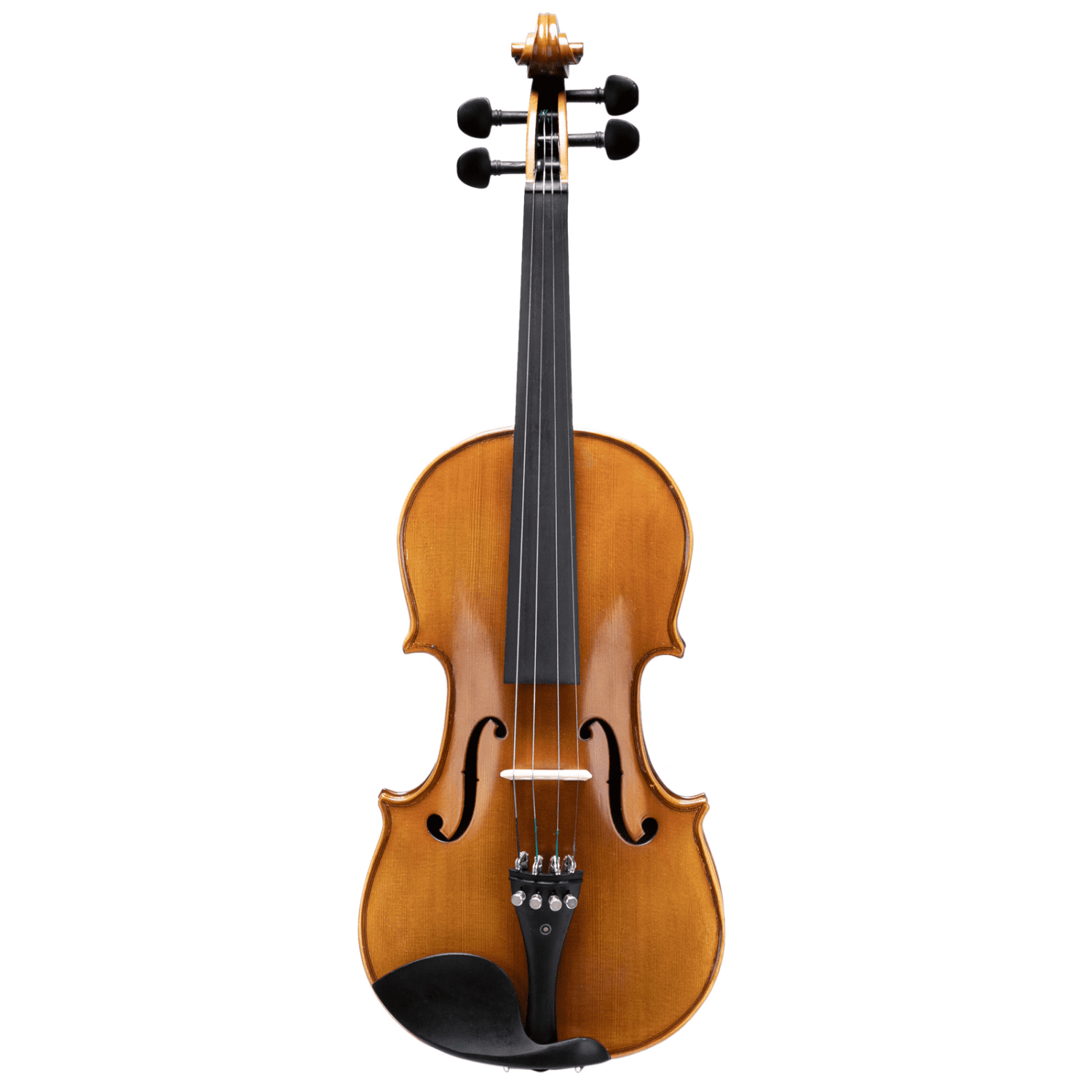 Hassch 4/4 Acoustic Violin, Fiddle Beginner Set with Case, Bows, Bridge, Extra Strings and Digital Metronome Tuner Tone Generator, Matt Natural