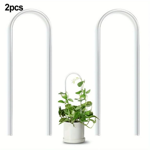 U-Shaped Acrylic Plant Climbing Frame for Indoor Vines and Flowers, 2 Pack, 41 x 10 x 1 cm, Transparent