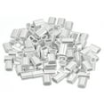 thumbnail image 1 of Unique Bargains 100 Pack Aluminum Crimping Loop Sleeve for 1/16' Diameter Wire Rope, Oval Aluminum Wire Rope Sleeve, 1 of 6