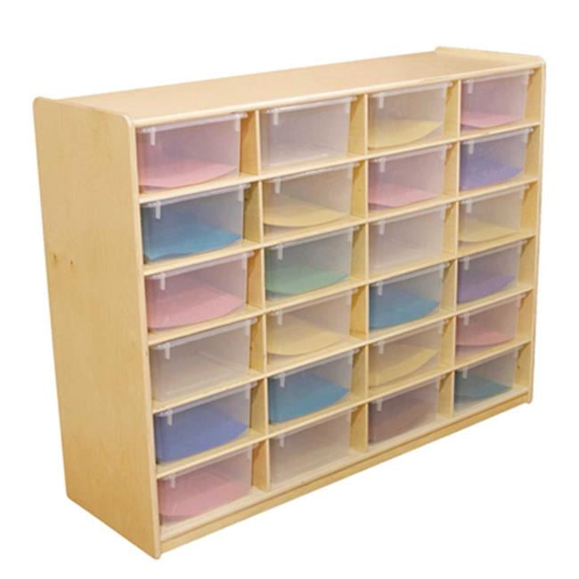 Wood Designs 18641 24 5 In. Letter Tray Storage Unit With Translucent Trays