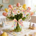 thumbnail image 4 of 12 Pcs Easter Decorative Bows with Rabbit Pattern, Spring Gift Wrapping Bow Set for Wreath Tree Top Front Door Party Home Holiday Decor, 4 of 5