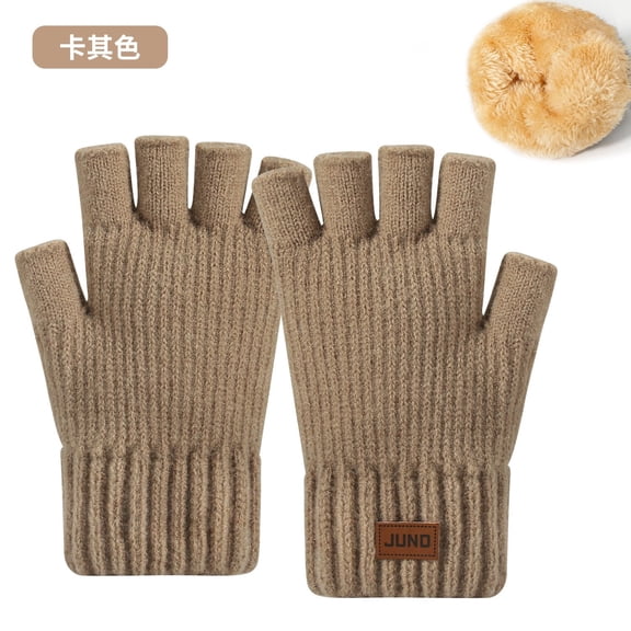 Roncen Fingerless Gloves Half Finger Winter Warm Knitted Gloves Working Running Biking Driving for Women